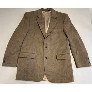 JOS A BANK Sports Coat Mens 43L 100% Camel Hair Jacket Blazer Tan Beige
